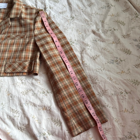 Plaid mini dress cropped blazer set size small in great condition - Picture 13 of 14